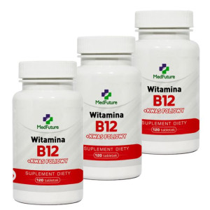 Witamina B12 1000 mcg + kwas foliowy 360 tabletek