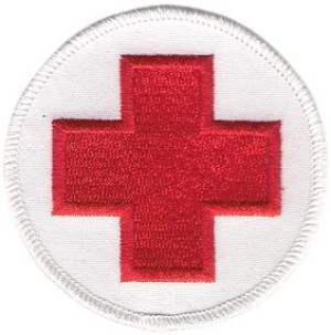 Krzyż Medyczny 70mm Naszywka 229