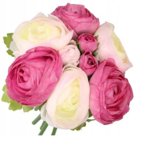 Peonia Piwonia Bukiet Sztuczne Kwiaty 24 Cm 9 Gał