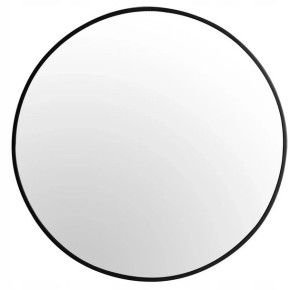 Okrągłe Lustro 40 Cm Loft Rama Modne Cienkie Black