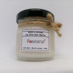 Świeca sojowa La Vie Est Belle - Eko Świeca - 40 ml