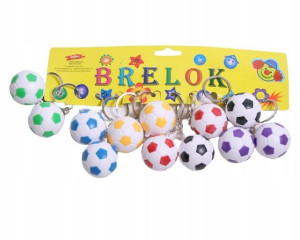 Kolorowy Brelok Do Kluczy Zawieszka Piłka 12szt