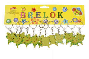 Żaba Zielona Zawieszka Brelok Do Kluczy 12szt