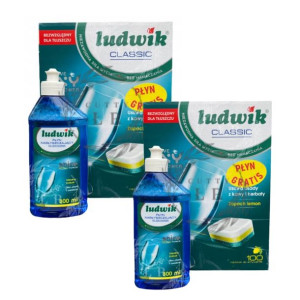 Ludwik Tabletki do Zmywarki 100szt + nabłyszczacz! x2