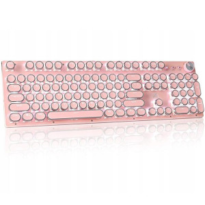Gamingowa Klawiatura Mechaniczna Rgb Esport Retro Zk-4 Różowa