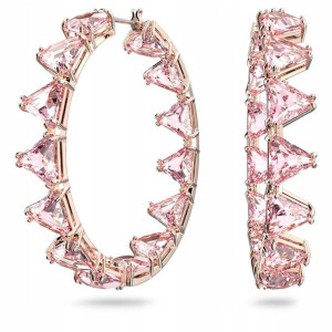 SWAROVSKI - Kolczyki Millenia Hoop Pink ROS