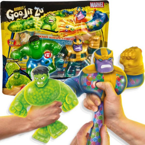Goo Jit Zu Hulk vs. Thanos Hero Pack Figurka Rozciągliwa Marvel Gniotek 412
