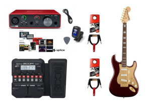 Gitara Elektryczna + Multiefekt + Interfejs Zestaw