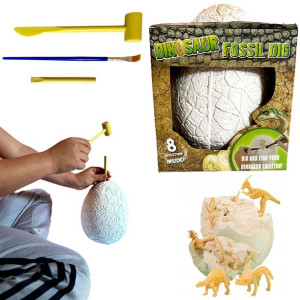Dinozaur Duże Jajo Xxl Wykopaliska Prezent 8 Szt + Gratis
