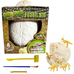 Dinozaur Duże Jajo Xxl Wykopaliska Prezent 8 Szt + Gratis