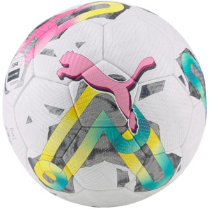 Piłka nożna puma orbita 2 tb fifa quality pro biało-zielono-różowa 83775 01