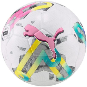 Piłka nożna puma orbita 3 tb fifa quality biało-zielono-różowa 83777 01
