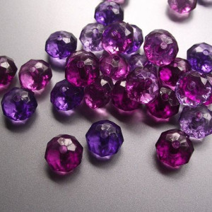 Bączki Plastik Mix Fioletowy 6x10mm 30szt