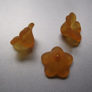 Kwiaty Plastik Pomarańczowe 8x12mm 20szt
