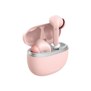 Forever słuchawki bluetooth ANC TWE-210 Earp z etui ładującym różowy