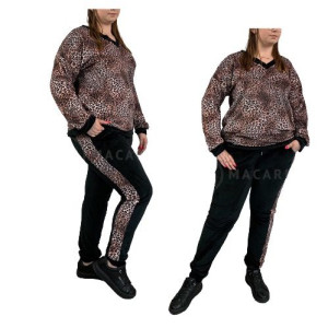 Komplet Dresowy Welurowy Plus Size WAWA Pantera 44/2XL
