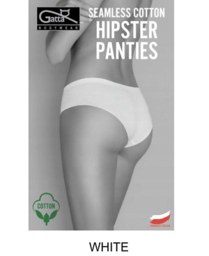 GATTA Seamless Cotton Hipsters Panties XL / White