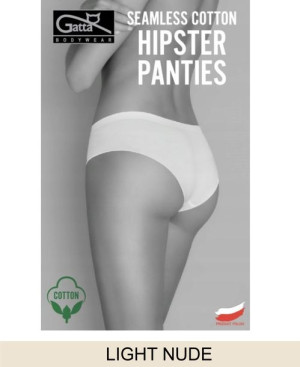 GATTA Seamless Cotton Hipsters Panties M / Light Nude