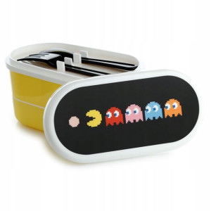 PACMAN Pac-Man śniadaniówka 2w1 lunchbox sztućce