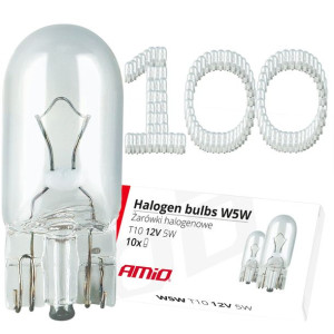 100szt Żarówki W5w Żarówka T10 Halogeny Halogenowe