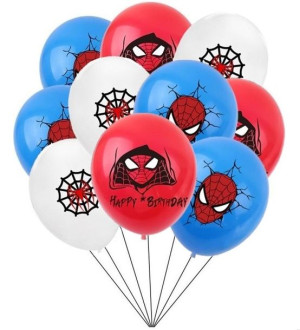 Zestaw Balonów Balon Spider Pająk Urodziny 10 Szt