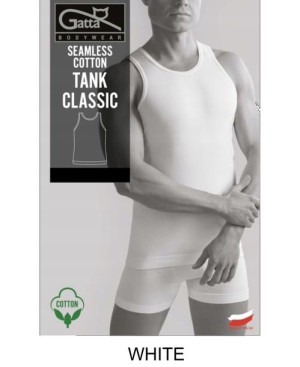 GATTA Seamless Cotton Tank Classic M/White