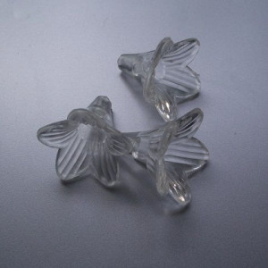 Kwiaty Plastik Przezroczyste 22mm 4szt
