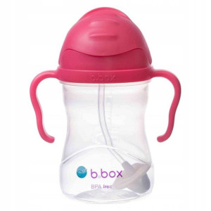 B.box Bidon Ze Słomką Kubek 240 Ml Malinowy