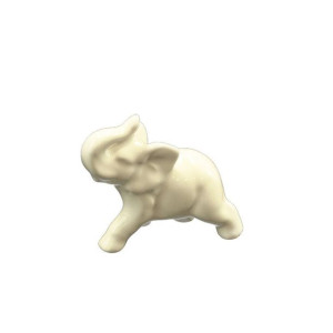 Figurka dekoracyjna - Słoń porcelanowy bardzo mały biały