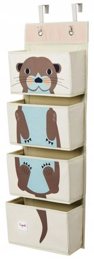 3 Sprouts Organizer Ścienny Wiszący Wydra Brown