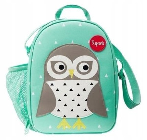 3 Sprouts Lunch Bag Dla Dzieci Sowa Mint Lunchbox