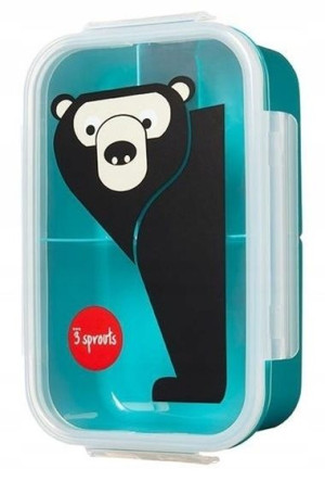 3 Sprouts Lunchbox Bento Niedźwiedź Teal Pudełko