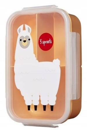 3 Sprouts Lunchbox Bento Lama Peach Pudełko