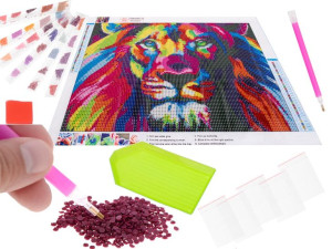 Haft Diamentowy Mozaika Diamond Painting Zestaw 5d Diy Lew