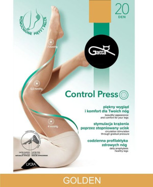 GATTA CONTROL PRESS Rajstopy 20 DEN wz.00/5-XL/Golden