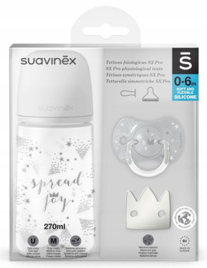 Suavinex Zestaw Spread Joy Szara Korona 270Ml