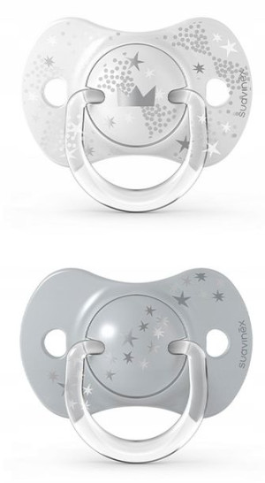 Suavinex Smoczki Spread Joy 6-18M Szara Korona