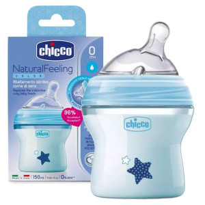 Chicco Butelka Naturalfeeling 150Ml 0+ Niebieska