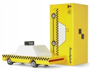 Candylab Samochód Drewniany Yellow Taxi