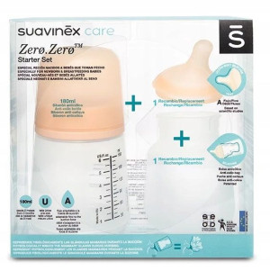 Suavinex Zestaw Zero Butelka 180Ml Smok Woreczek