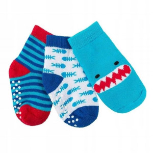 Zoocchini Skarpetki 3 Pary Rekin 0-24M Antypoślizg