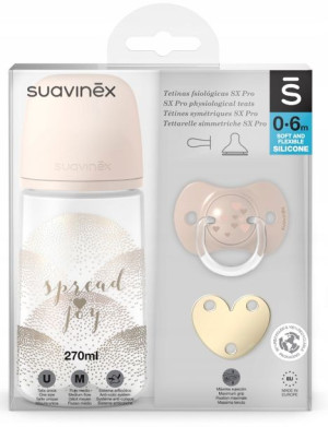 Suavinex Zestaw Spread Joy Beżowe Serca 270Ml