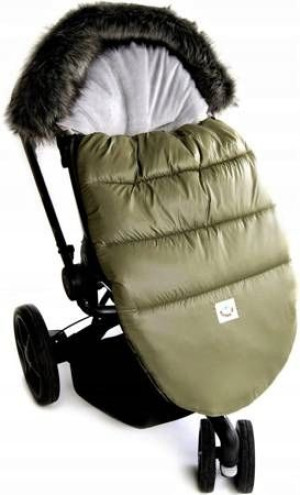 Infantilo Śpiworek Z Futerkiem Fluffy Oliwka 100Cm