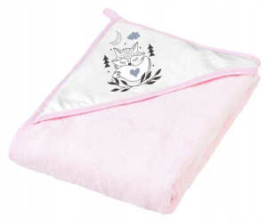 Plusbaby Okrycie Lis 80X80Cm 100% Bawełna Różowe
