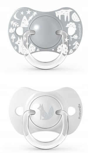 Suavinex Smoczki Fox 0-6 M Szary 2 Szt.