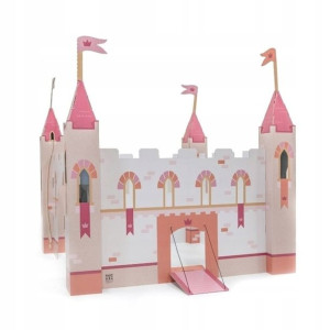 Eve Zabawka Domek Zamek Z Tektury Terra Stip Pink