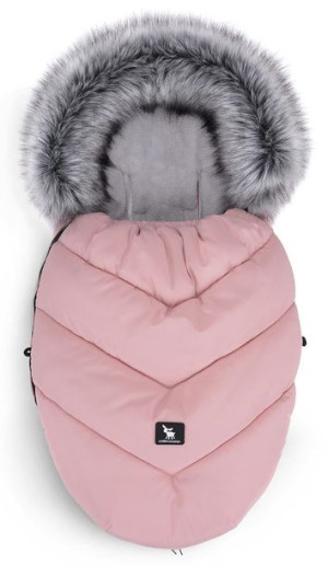 Cottonmoose Śpiworek Z Futerkiem Mini Moose Różowy