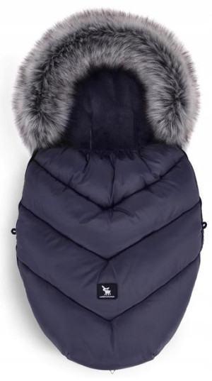 Cottonmoose Śpiworek Z Futerkiem Mini Moose Grafit