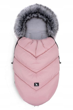 Cottonmoose Śpiworek Z Futerkiem Moose Różowy