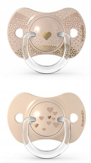 Suavinex Smoczki Spread Joy 6-18M Beżowe Serca